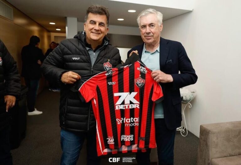Carlo Ancelotti e Fábio Mota