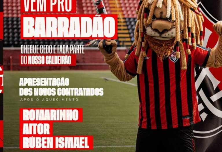 Vitória apresentará novos reforços à torcida no domingo (20)