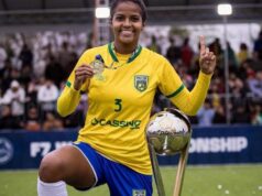 Jogadora do Vitória conquista a Copa do Mundo Feminina de Fut7 pela Seleção Brasileira Iana fut7
