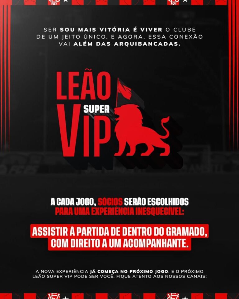 Vitória lança “Leão Super VIP” na partida contra o Palmeiras