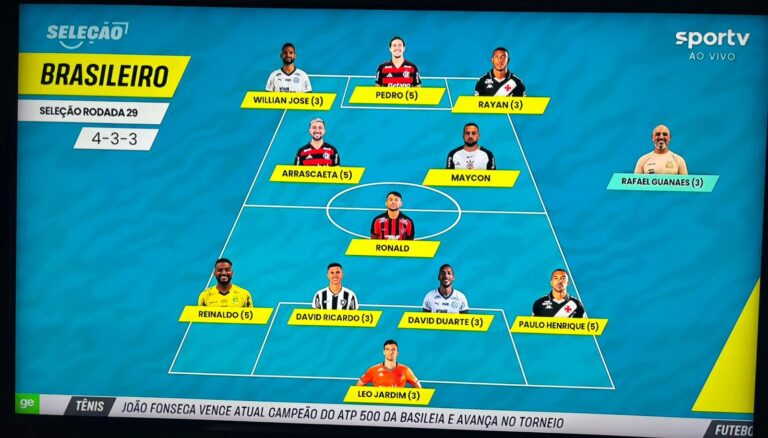 Volante do Vitória é eleito para a Seleção da Rodada 29 do Brasileirão