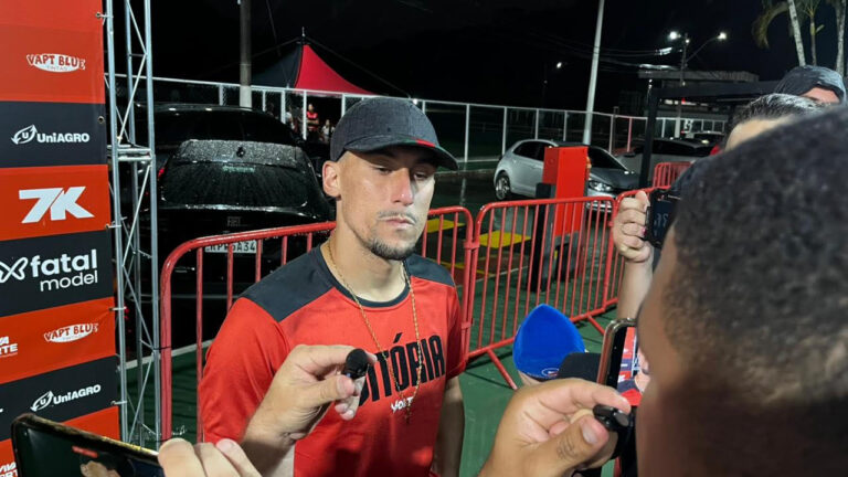 Gabriel Baralhas na zona mista