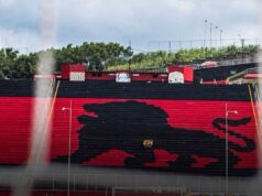 Barradão passa por manutenção do gramado e pintura das arquibancadas