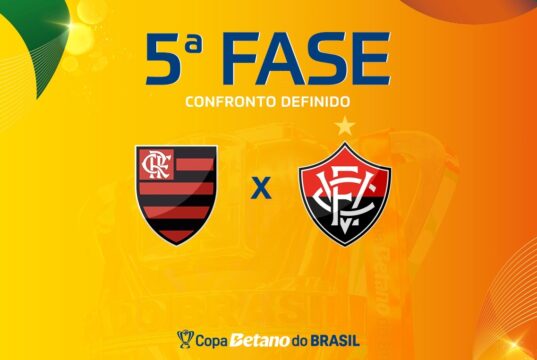 Vitória enfrentará o Flamengo na 5ª fase da Copa do Brasil