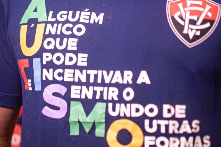 Vitória promove ação de conscientização sobre o autismo em jogo contra o Cruzeiro