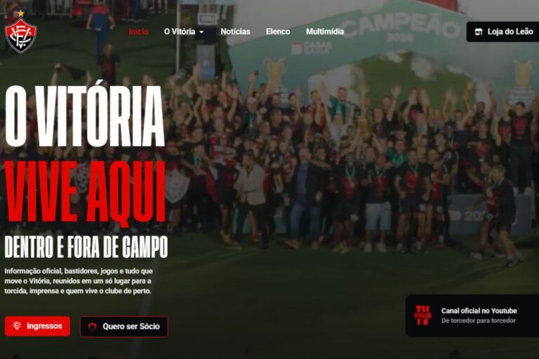 Vitória lança novo site oficial